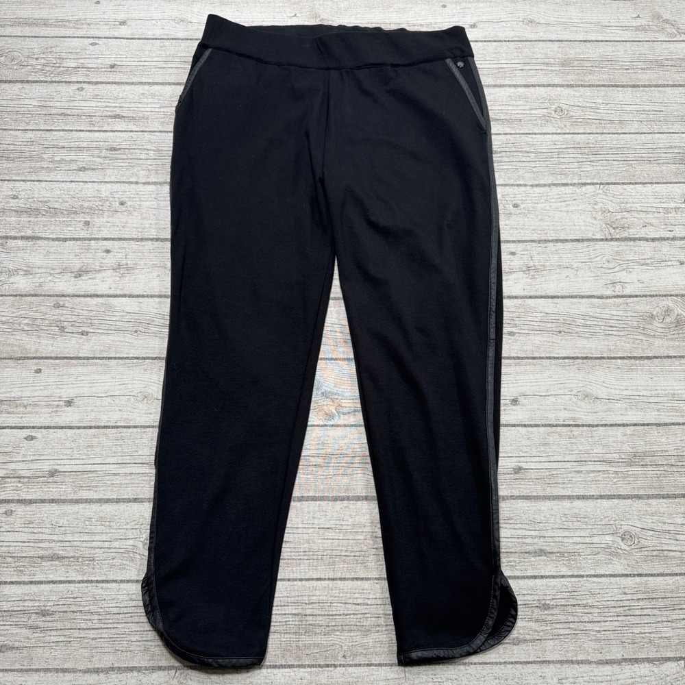 Melissa McCarthy Seven7 Pants Women's 1X Black Slim Fit Cropped Elastic Waist